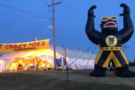 Bottle rockets and novelty fireworks at Crazy Joe's in Kansas City